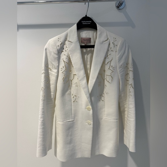 Rebecca Taylor Cream Floral Embroidered Blazer - Picture 1 of 5